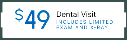 $49 Dental visit banner stamp